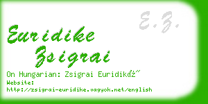 euridike zsigrai business card